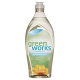 Green Works Dishwashing Liquid, Free & Clear, 22 Oz Squeeze Bottle, 6/Carton