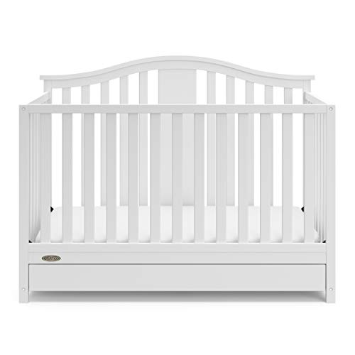 Graco Solano 5in1 Convertible Crib with Drawer (White) GREENGUARD