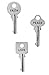 JGFinds Faith Peace Love Inspirational Message Key Charms, Silver Tone, 1