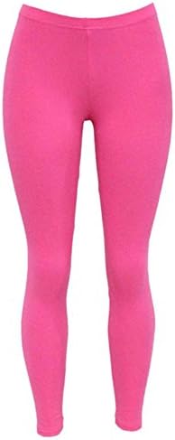Christal Town Women's Soft Basic Solid Regular Waist Cotton Ankle Stretchy Legging F-WineRed L