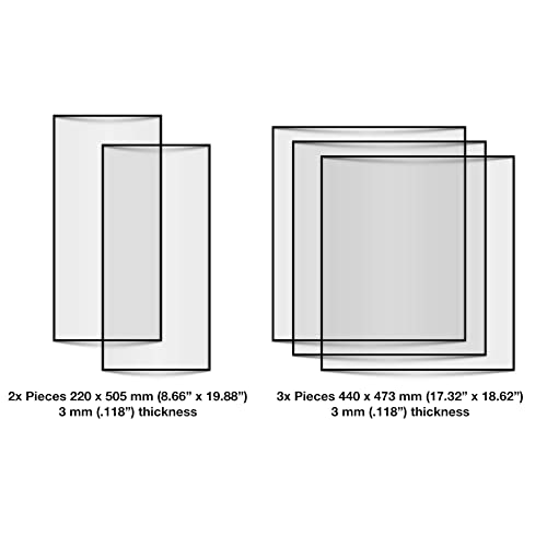 3D SOURCERER V2 Prusa IKEA Lack Plexiglass 3mm 5Pack Acrylic Kit for