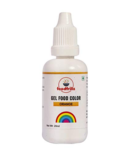 foodfrillz Orange Food Gel Color, 20 ml Finest colour for Cake,Cookies,Ice Creams,Sweets