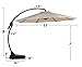 Grand Patio Napoli Deluxe 11 FT Curvy Aluminum Offset Umbrella, Champagne