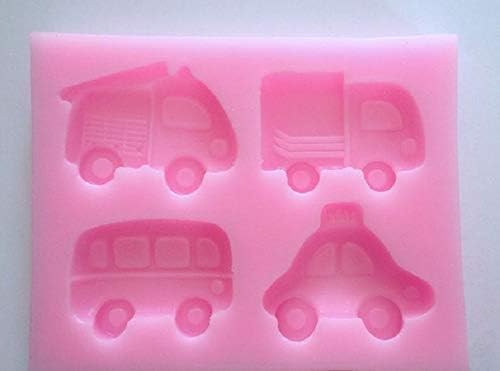 New Car Truck Bus Fire Silicone Mold Fondant Mat Cake Decorating Cupcake Baking Tools Supplies Cookies Wedding Embossing border mold bor ~ Sweetcity