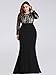 Ever-Pretty Women's Plus Size See-Through Floral Lace Floor-Length Mermaid Dress 07771