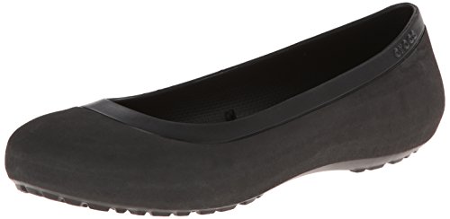 crocs Women's Mammoth Leopard Lined Flat,Black/Black,4 M US