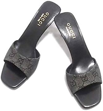 Amazon Co Jp グッチ Gucci サンダル ミュール レディース 黒 Gg柄 中古 服 ファッション小物