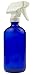Empty Blue Glass Spray Bottle - 16 oz Refillable Container