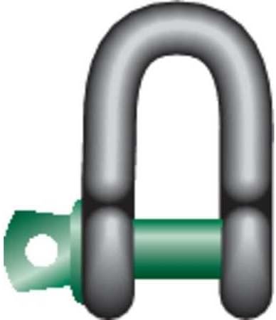 D Shackle, 1-1/8" Pin Dia., Galvanized