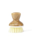 Full Circle Bubble Up Bamboo Dish Brush, Wooden brown