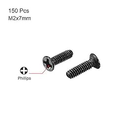 uxcell M2 x 7mm Phillips Screw Fastener Black for