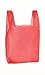 RG Large Plastic Grocery T-shirts Carry-out Bag Red Unprinted 12 X 6 X 21 100ct