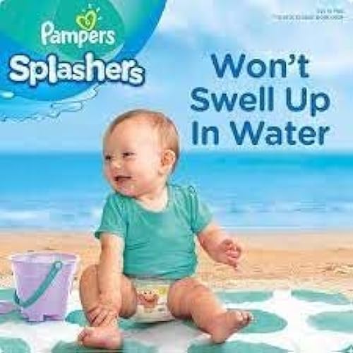 Splashers Disposable Swim Diapers, Size 3-4 Bonus