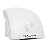 Alpine Hazel Automatic Hand Dryer | ABS Polycarbonate Hands Drying Device | Ultra-Quiet High Speed Hot Air Hand Blower | No Touch Operation | Easy & Fast Installation | With Infrared Sensor