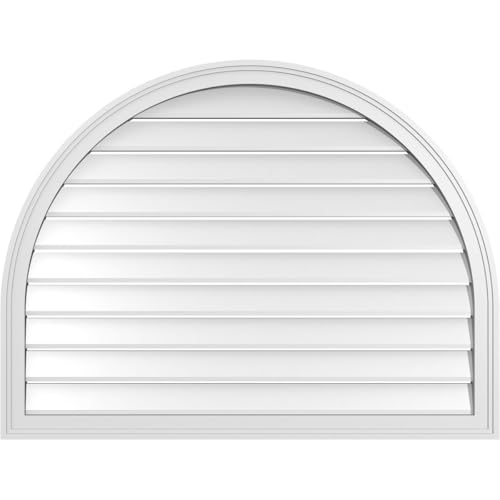 42"W x 32"H Round Top Surface Mount Signature Urethane Gable Vent: Functional,…