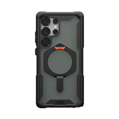 URBAN ARMOR GEAR UAG - Funda diseñado para Samsung Galaxy S25 Ultra Plasma XTE - Compatible con Carga magnética, Estuche con Soporte, Color Negro/Naranja
