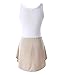 Mansy Women Ladies Chiffon Long Top Blouse Summer Womens Sleeveless Mini Dress Large White,White,Large