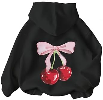 Amazon.com: WDIRARA Girl's Cherry Graphic Hoodie Long Sleeve