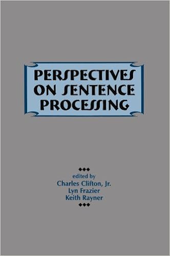Amazoncom Perspectives On Sentence Processing - 