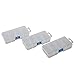 BangQiao 3 Pack Small Adjustable Plastic Storage Divider Box, Plastic Bead Organizer Box with 8 Grids, Clear