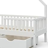VitaliSpa Noemi House Bed White 70x140 cm with 2 Drawers for Kids view 6