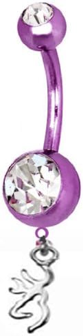 Browning PREMIUM Purple Titanium Anodized Sexy Belly Button Ring