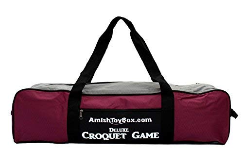 8-Player Deluxe Amish-Crafted Croquet Game Set with Carry Bag (Four 33" Mallets/Four 29" Mallets) - Thumbnail 3