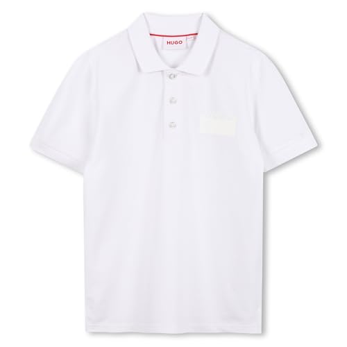 HUGO G00443 Poloshirt für Jungen, Weiß, 6 Jahre