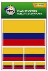 Colombia Country Flag Set of 7 Different Size Decal Stickers New in Package