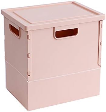Cesta la Utilidad Almacenamiento Plástico Cesto Plegable Apilables Cajas Lea Cesta Ordenación Portátil Organizador Del Coche Envase Almacenamiento Multifuncional,Rosado,B.S: Amazon.es: Hogar