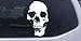 Rad Dezigns Skull Shadow Decal Skulls Car Window Wall Laptop Decal Sticker - White 4in X 6.5in