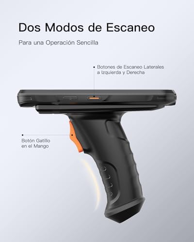 Inateck Android 12 PDA - Escáner de código de barras PDA de 6 pulgadas, pantalla táctil completa, lector 1D/2D con empuñadura de pistola, escáner Bluetooth IP66 6500 mAh, Wi-Fi 6 y 4G, para minoristas