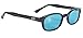 Pacific Coast Original KD's Biker Sunglasses (Black Frame/Turquoise Lens)