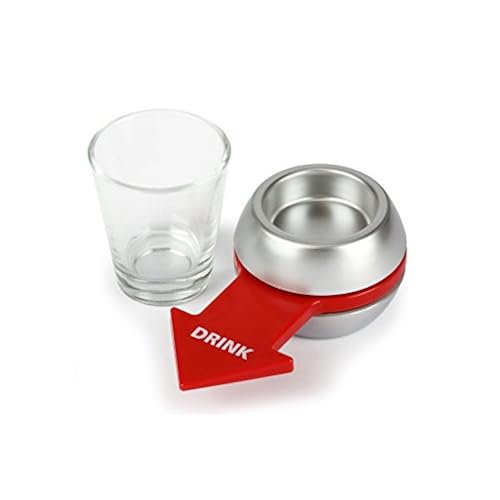 Barbuzzo Original Spin the Shot - Fun Party Drinking Game - Pour a Shot, Spin and Drink or Make Up the Rules - Delightful Gift for Home Entertaining, Kickbacks, Parties, Tailgates, and Get Togethers Home & Kitchen, Kitchen & Dining, Dining & Entertaining, Glassware & Drinkware, Shot Glasses