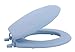 Soft Standard Vinyl Toilet Seat, Light Blue - 17 Inch Soft Vinyl Cover with Comfort Foam Cushioning - Fits All Standard Size Fixtures - Easy to Install Fantasia by Achim Home Decor