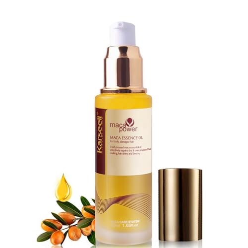 Karseell Hair Oil Moroccan Argan Oil for Hair & Skin, Cold Pressed Argan Oil Hair Oil for Dry Damaged Hair All Hair Types 50ml