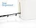 WYNMARTS CBB Large Cable Organizer Box, White Color for Outlet Power Cable Management with 100 Reusable/Releasable Cable Ties, 16