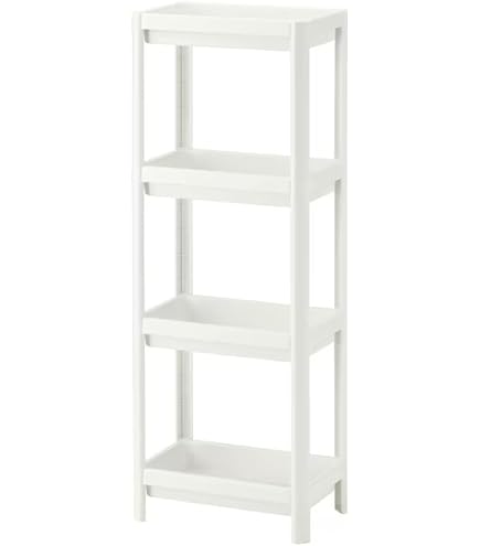 3-Tier White Bathroom Shelf Unit - MDF Storage Rack For Towels, Books & Decor