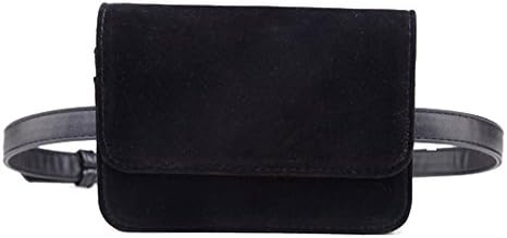 Womens Fashion Velvet Waist Fanny Pack Bag Velvet Phone Purse Navy Blue