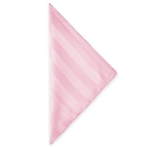 Ultimate Textile (5 Dozen) Striped 20 x 20-Inch Cloth Dinner Napkins - for Wedding and Catering, Hotel or Home Dining use, Light Pink