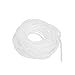 Saim 6mm OD 61 Ft Cable Organizer Coiled Spiral Tube Sleeve Wrapping Cable White