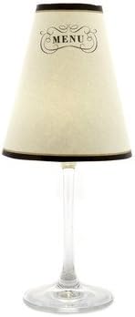 Paris Menu Parchment Wine Glass Shade