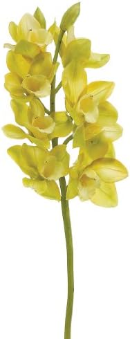 28" Artificial Cymbidium Orchid Spray, Green