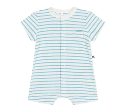 Petit Bateau A0CG3 Combicourt Marshmallow/Aquatic Mixte Bébé 0-3 mois