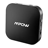 Mpow 5.0 Bluetooth Transmitter for TV with aptX Low Latency, Aux Bluetooth Adapter with 50 Feet Long Range and 30 Hours Long Playing Time, Wireless 3.5mm Audio Adapter (Dual-Link, aptX, aptX-LL, SBC)