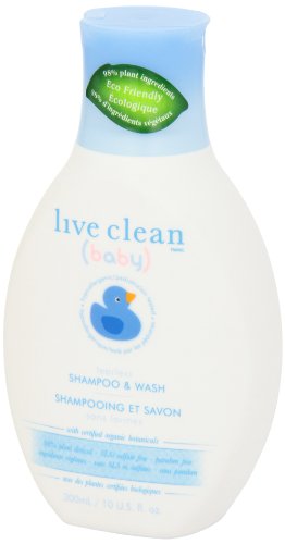 Live Clean Baby Gentle Moisture Tearless Shampoo & Wash, 10 Fluid Ounce