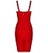 Bqueen Women's Spaghetti Strap Sexy Bodycon Bandage Dress BQ1636-1 (M, Red)