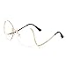 JOJO'S SECRET Oversized Rimless Sunglasses, Retro Upside Down Frame Clear Lens Glasses JS006 (Clear Lens, 2.63)