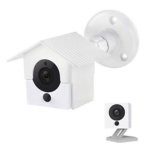 Wyze Cam V2 Wall Mount,Protective Weather Proof Pan Housing Security Mount,for Wyze Cam 1082p HD Indoor Outdoor Cam and IsmartAlarm Spot Cam White