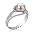 Clare White 6-7mm AAA Quality Freshwater 925 Sterling Silver Cultured Pearl Ring For Women - Size-8
